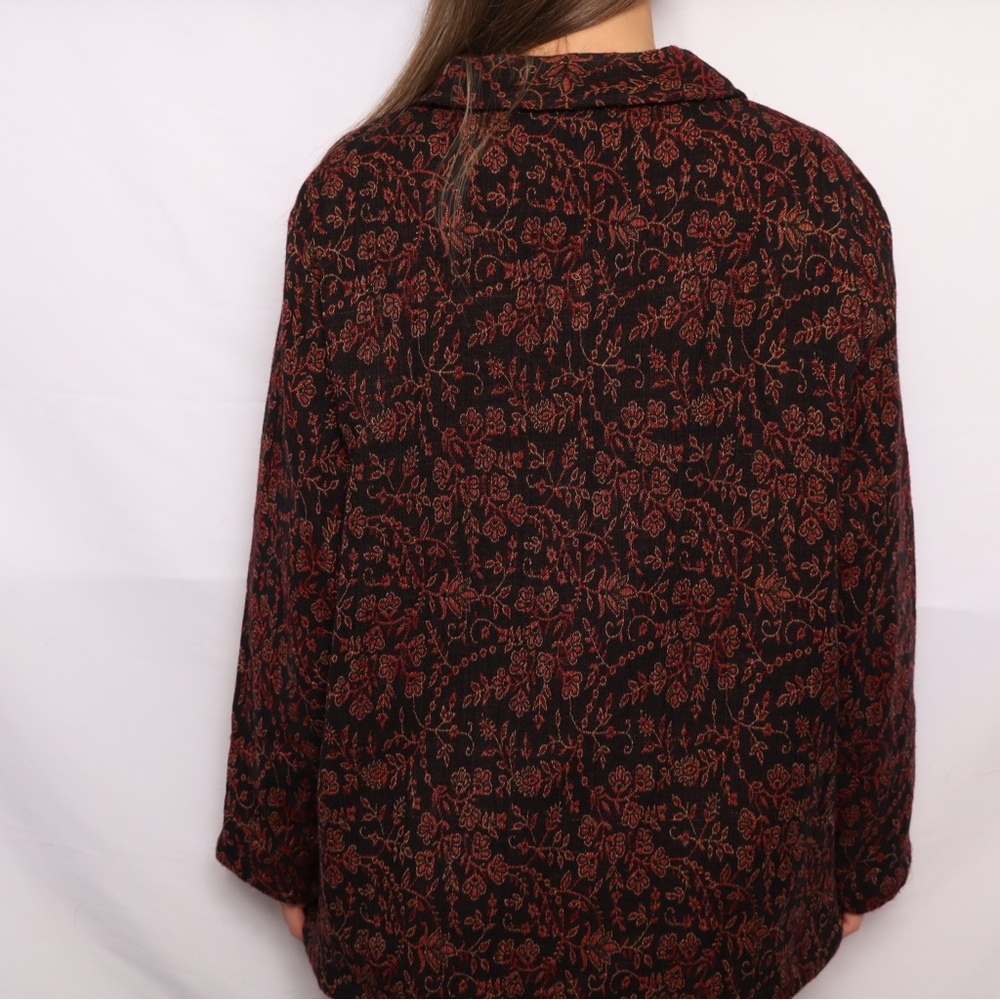 Vintage Lightweight Floral Patchwork Button-Up Ja… - image 3